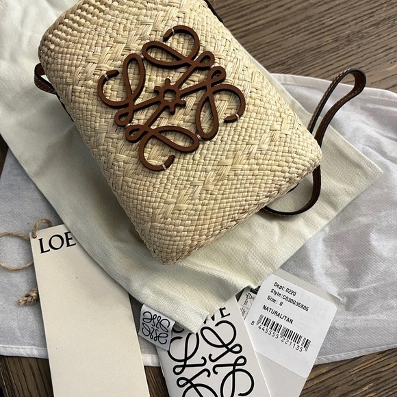 Loewe Handbags - Loewe Mini Woven Crossbody Phone Pouch